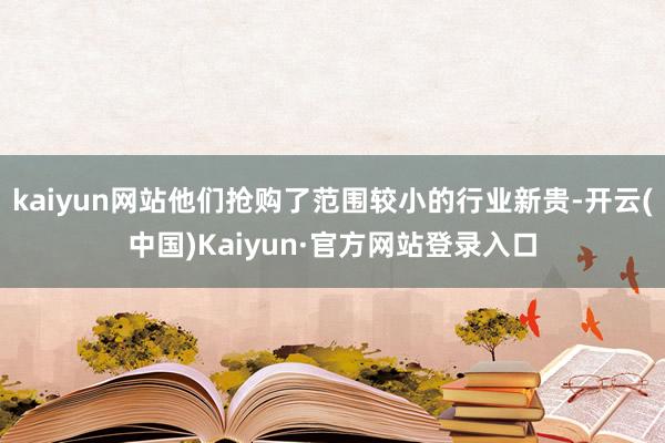 kaiyun网站他们抢购了范围较小的行业新贵-开云(中国)Kaiyun·官方网站登录入口