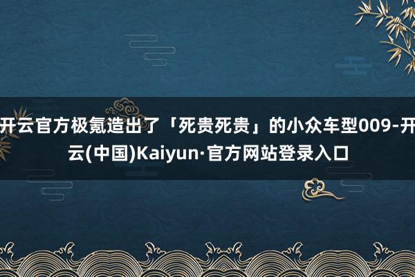 开云官方极氪造出了「死贵死贵」的小众车型009-开云(中国)Kaiyun·官方网站登录入口