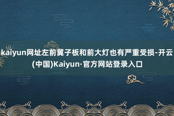 kaiyun网址左前翼子板和前大灯也有严重受损-开云(中国)Kaiyun·官方网站登录入口